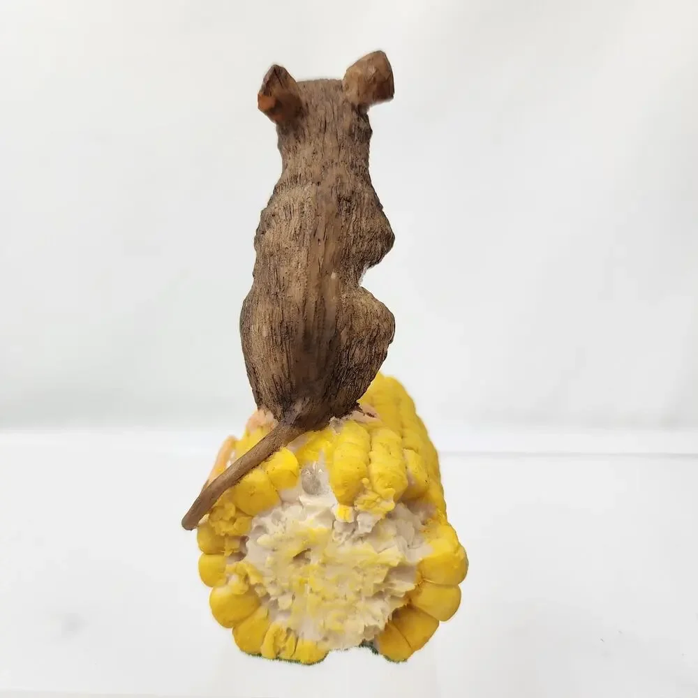 Crown Staffordshire Mouse on Corn Figurine Vintage Handpainted England Animal
